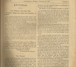 The Saints’ Herald: Volume 70, No. 9, February 28, 1923