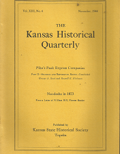 The Kansas Historical Quarterly: Volume 8, Number 4, November 1944. Pike’s Peak Express Companies Part 2