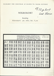 Selskabet for Udgivelse af Kilder til Dansk Historie: Mikrokort Katalog