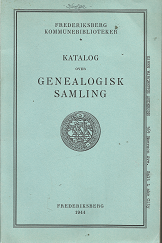 Katalog Over Genealogisk Samling (Danish) (1944)