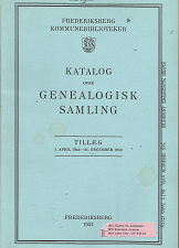 Katalog over Genealogisk Samling: April 1944-December 1950