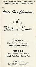 Vida Fox Clawson: 1965 Historic Tours Pamphlet