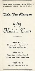 Vida Fox Clawson: 1965 Historic Tours Pamphlet