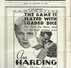 1934 Playbill: The Right to Romance at the Pelham ~ Embassy Theatre