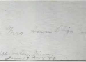 Signed Card ~ Ann Eliza Young ~ Brigham Young’s Apostate Wife! ~ 1880
