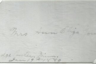 Signed Card ~ Ann Eliza Young ~ Brigham Young's Apostate Wife! ~ 1880