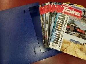 19 Issues of Trains Magazine in Plastic Folder! ~ 1987-1989