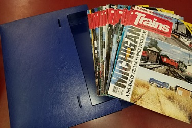19 Issues of Trains Magazine in Plastic Folder! ~ 1987-1989