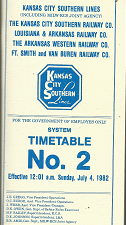 System Timetable Number 2; Safety First Kansas City Southern Lines