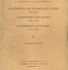 Candati OG Examinati Juris 1736-1936, Cadidati Politices 1852-1936, Cadidati Actuarii 1922-1936, 2 – A Falk-Jensen, H. Hjorth-Nielsen