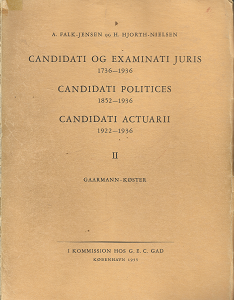 Candati OG Examinati Juris 1736-1936, Cadidati Politices 1852-1936, Cadidati Actuarii 1922-1936, 2 – A Falk-Jensen, H. Hjorth-Nielsen