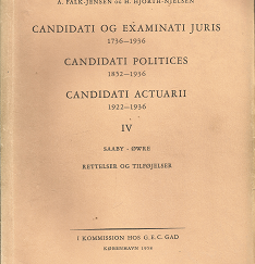 Candidati og Examinati Juris 1736-1936, Candidati Politices 1852-1936, Candidati Actuarii 1922-1936, 4 - A. Falk-Jensen, H. Hjorth-Nielsen