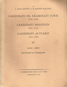 Candidati og Examinati Juris 1736-1936, Candidati Politices 1852-1936, Candidati Actuarii 1922-1936, 4 – A. Falk-Jensen, H. Hjorth-Nielsen