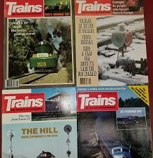 4 Misc. Issues ~ Trains, The Magazine of Railroading ~ 1980-1989