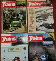 4 Misc. Issues ~ Trains, The Magazine of Railroading ~ 1980-1989