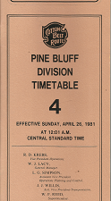 St. Louis Southwestern Railway Company: Pine Bluff Division Timetable: 4