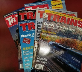 7 Misc Issues ~ Trains, The Magazine of Railroading ~ 1991-1994