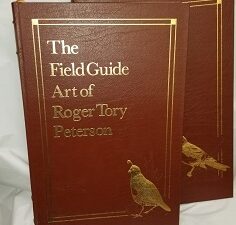 2 Vol. Set ~ Field Guide Art of Roger Tory Peterson ~ Western Birds / Eastern Birds ~ Huge Leather Set!
