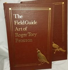 2 Vol. Set ~ Field Guide Art of Roger Tory Peterson ~ Western Birds / Eastern Birds ~ Huge Leather Set!