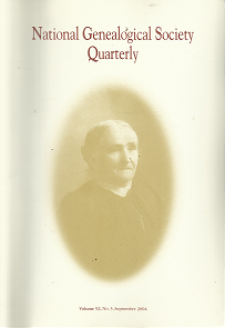 National Genealogical Society Quarterly : Volume 92, No. 3, September 2004