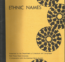 South Central Names Institute: Publication 6: Ethnic Names