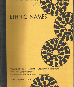 South Central Names Institute: Publication 6: Ethnic Names