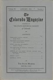 The Colorado Magazine: January 1934, Volume 11, Number 1