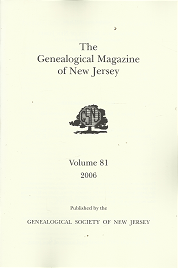 The Genealogical Magazine of New Jersey[11 Issue Set]