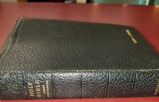 Old (Not Dated) ~ Holy Bible / Ready References / Missionary Edition -- Black Bendable Leather Binding --- Code at End of N.T.: 25 M 65