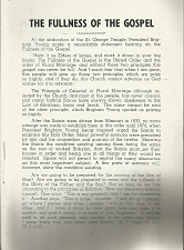 The Fullness of the Gospel