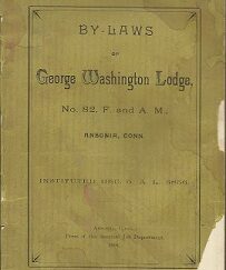 1894 ~ By-Laws of the George Washington Lodge ~ Connecticut