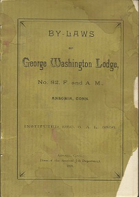 1894 ~ By-Laws of the George Washington Lodge ~ Connecticut