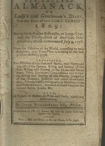 1808 ~ New England Almanack . . . Lady’s and Gentleman’s Diary . . .