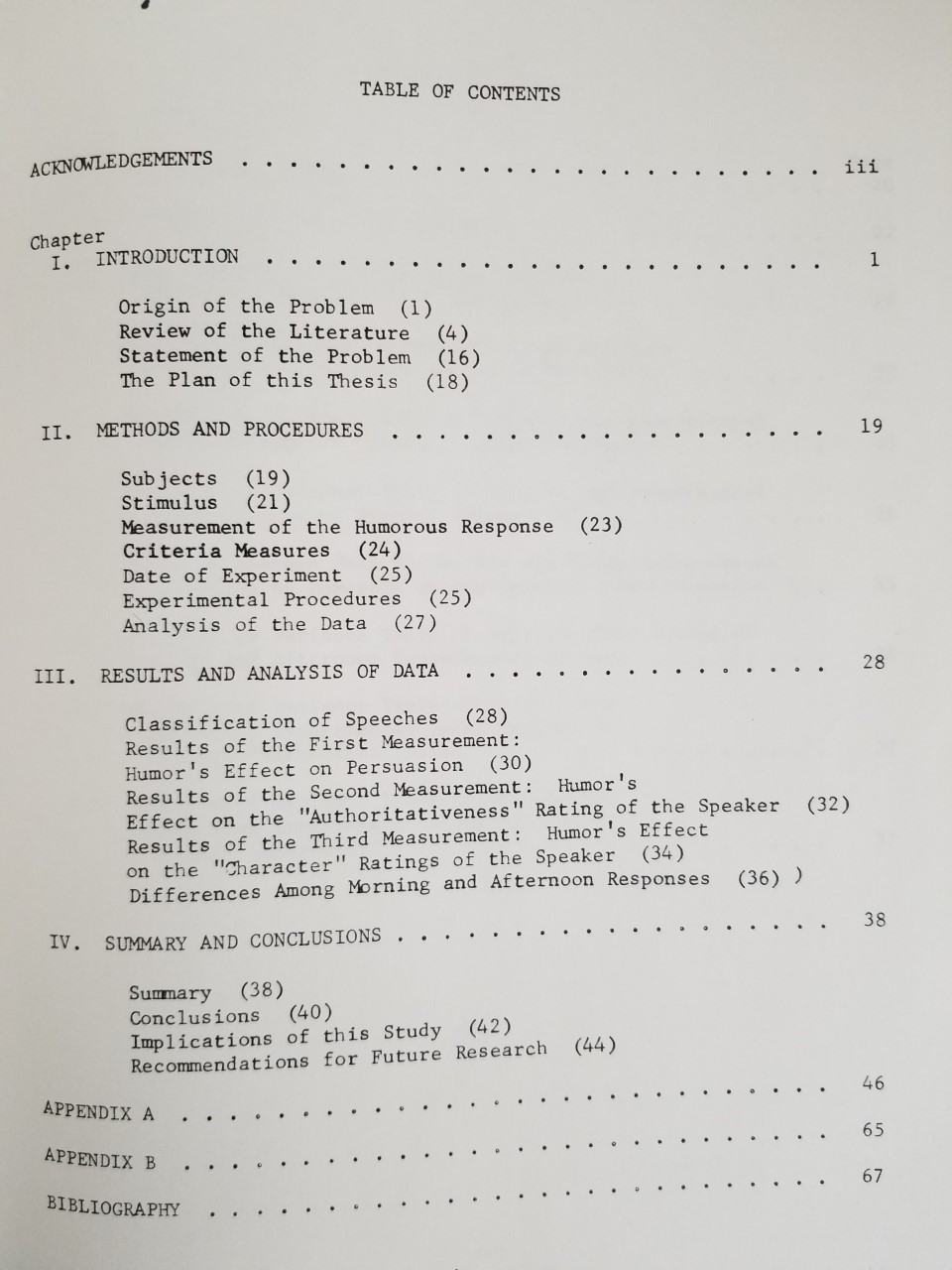 An Experimental Study on Effects of Humor on Persuasion and Speaker Ethos (1971) ~ by Ralphj Blair Olson