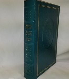 Gospel Ideals ~ Selections from the Discourses of David O. McKay ~ Church Employee Christmas Gift Edition ~ Teal Leather