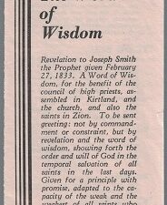 The Word of Wisdom ~ Tiny Pamphlet ~ {Revelation to Joseph Smith the Prophet given February 27, 1833 . . .}
