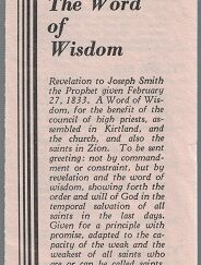 The Word of Wisdom ~ Tiny Pamphlet ~ {Revelation to Joseph Smith the Prophet given February 27, 1833 . . .}