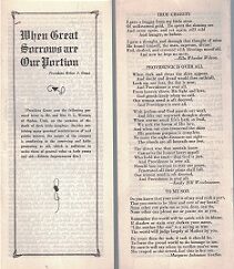 Rare Pamphlet by President Heber J. Grant ~ When Great Sorrows are Our Portion