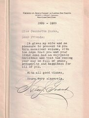 Book Signed by President Heber J. Grant ~ Eternal Semaphore by Leo J. Muir (Deseret News, Third Ed, 1928)