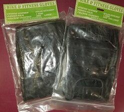 2 Pair of Leather Motorcycle Gloves ~ Bike & Fitness Gloves ~ XXX Large & Large
