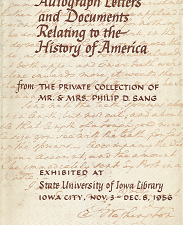 Autograph Letters and Documents Relating to the History of America – Philip D. Sang