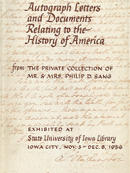 Autograph Letters and Documents Relating to the History of America - Philip D. Sang