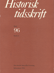 Historisk Tidsskrift: Bind 96(16.raekke bind V), Haefte 2