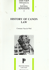 History of Canon Law – Constant Van De Wiel – 906831212X