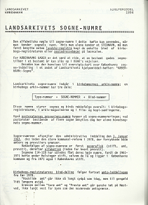 Landsarkivets Sogne-Numre: 1994