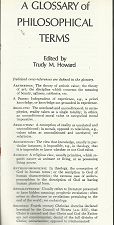A Glossary of Philosophical Terms (Pamphlet) ~ Edited by Trudy M. Howard