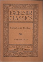 Sohrab and Rustum ~ Matthew Arnold ~ Excelsior Classics ~ Booklet/Pamphlet