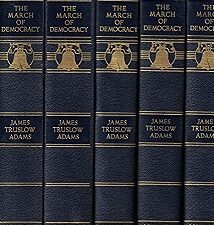The March of Democracy ~ 5 Volume Set ~ James Truslow Adams ~ Hardcover
