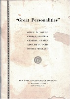 1931 ~ Great Personalities ~ Owen D. Young, George Eastman, Gneral custer Adolph S. OCHS, Daniel Willard
