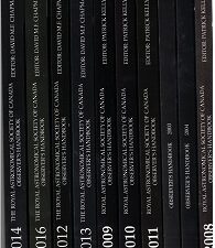 The Royal Astronimical Society of Canada Observer’s Handbook 10 vols. (includes years 2003, 2004, 2008, 2009, 2010, 2011, 2012, 2013, 2014 & 2016)